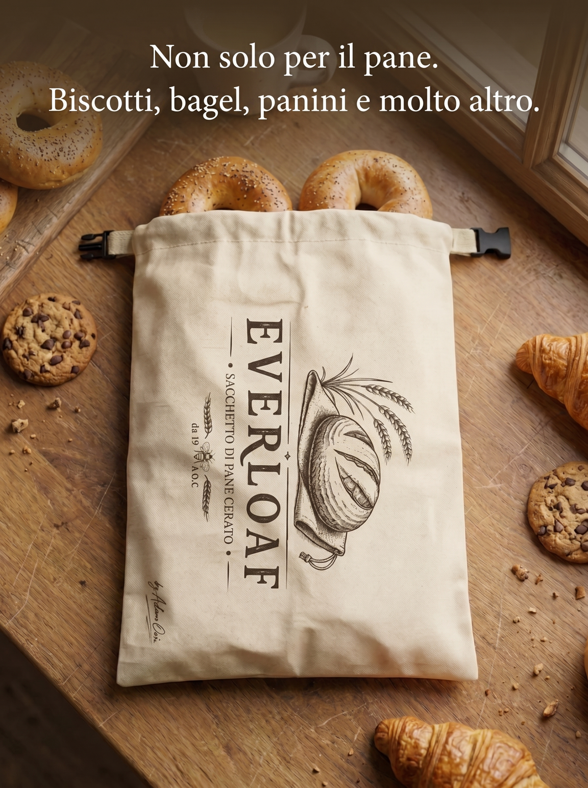 Sacchetti per il pane in cotone cerato