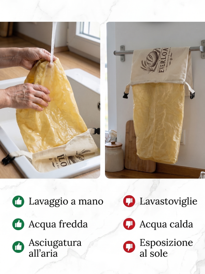 Sacchetti per il pane in cotone cerato